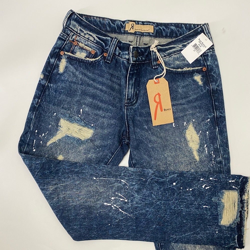 Rock Revival slouchy straight distressed jeans 25 - Picture 4 of 12
